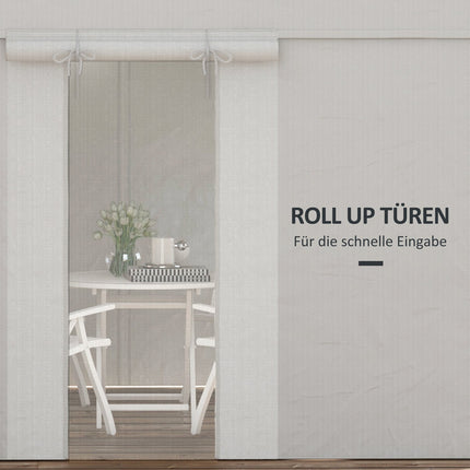 Waterproof gazebo roof with 2 side walls, white