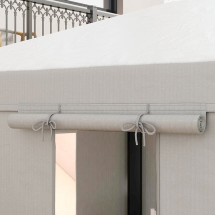Waterproof gazebo roof with 2 side walls, white