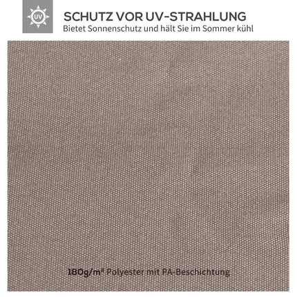 Gazebo roof cover, sun protection, beige polyester, 3x3 M