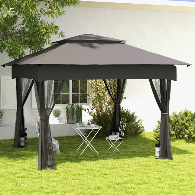 Gazebo Worki Na Piasek Zestaw 4 Wytrzymałych Ciężarków Do Altanki Pop Up, Tkanina Oxford, Szary + Czarny, Z Uchwytem