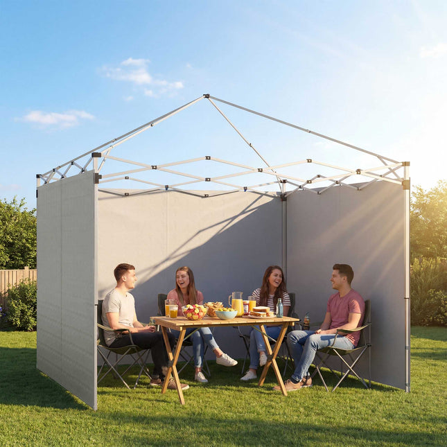 Gazebo Side Walls Set, 3x3m, UPF 50+ Oxford Fabric