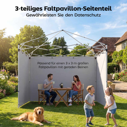 Gazebo Sidewalls Set, 3x3m, UPF 50+ Oxford Fabric