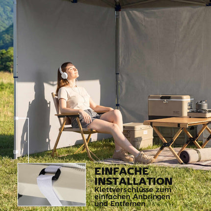 Gazebo Sidewalls Set, 3x3m, UPF 50+ Oxford Fabric