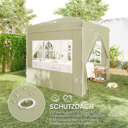 Pop-Up Gazebo 2.5x2.5m UV 50+ water repellent cream