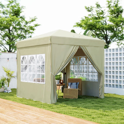 Pop-Up Gazebo 2.5x2.5m UV 50+ water repellent cream