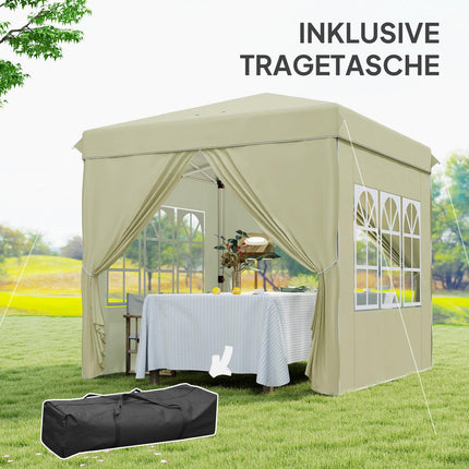 Pop-Up Gazebo 2.5x2.5m UV 50+ water repellent cream