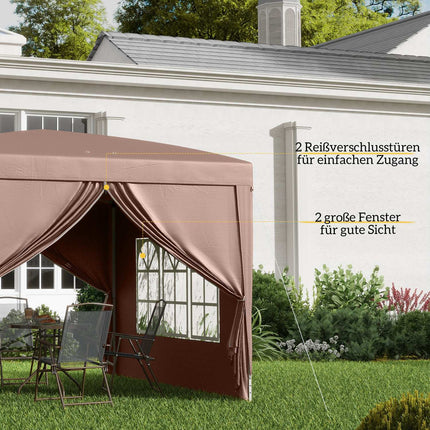 Pop-Up Gazebo 3x3m, UV protection, Water-repellent, Stable