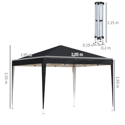 Pop-up gazebo, 3x3m, water-repellent, winter-proof, UV protection