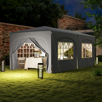 Pop-Up Gazebo 3x6m, water-repellent, UV 50+, foldable