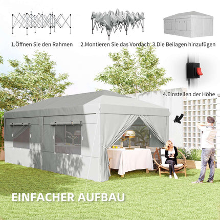 Pop-Up Gazebo 3x6m, water-repellent, UV50+ protection