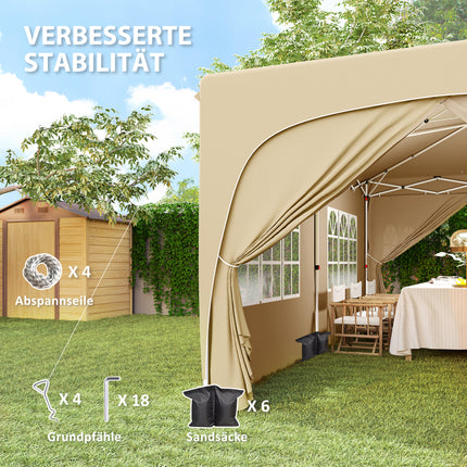 3x6m water resistant pop-up gazebo, UV50+, 6 panels