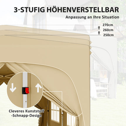 3x6m water resistant pop-up gazebo, UV50+, 6 panels