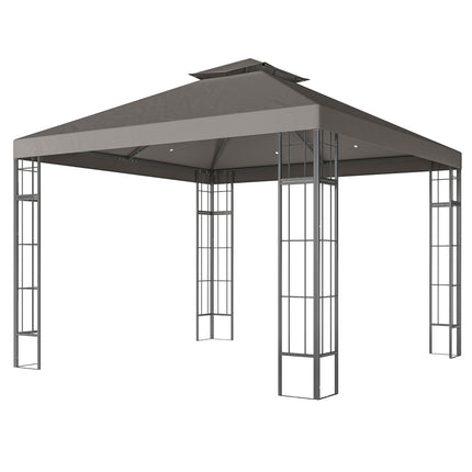 Water-repellent 3x3m Gazebo, UV protection, dark grey