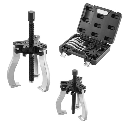 Gear Puller Set, 2-Piece 3 and 7 in Reversible 3-Jaw