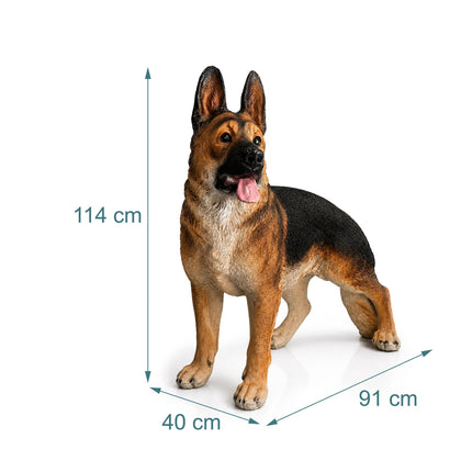 German Shepherd Garden Statue, Polyresin, 114 cm