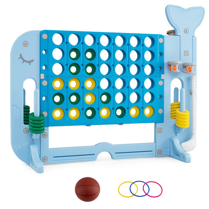 Giant 4-in-1 Connect Game Set with Ring Toss, Blue