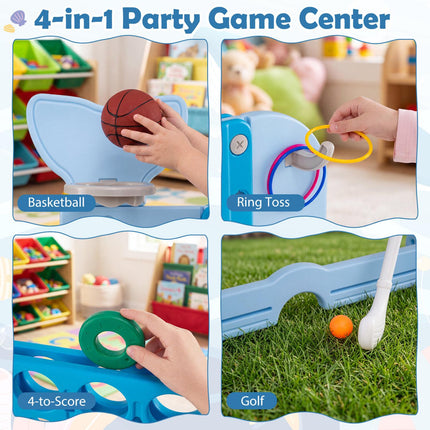Giant 4-in-1 Connect Game Set with Ring Toss, Blue