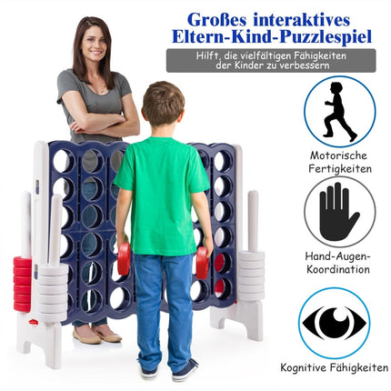 Giant Connect Four Game Set, White & Dark Blue, 120cm