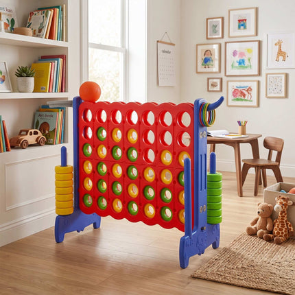 Giant Four In A Row Game – 3-in-1 Ring Toss, Hoops