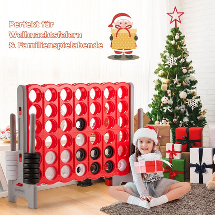 Giant Match 4 Game Giant Playset 104cm Row Game Board with Jumbo Rings & Quick Release Sliders