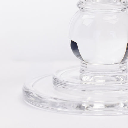 Glass Candle Holders, Set of 2 for Taper & Pillar Candles