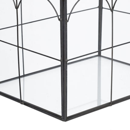 Glass House-Shaped Terrarium for Indoor Plants