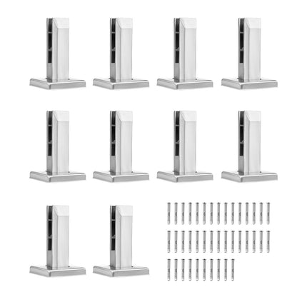 Glass Railing Clamps, 10-Pack, 304 Stainless, 8–12mm