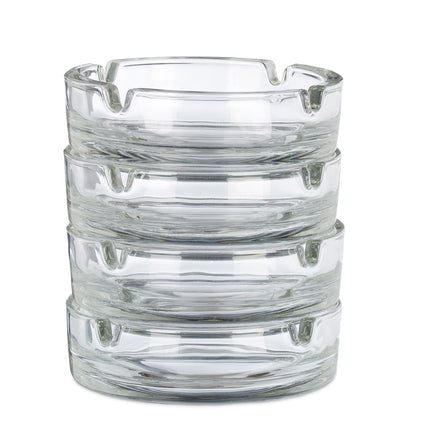 Glass ashtrays - set of 4