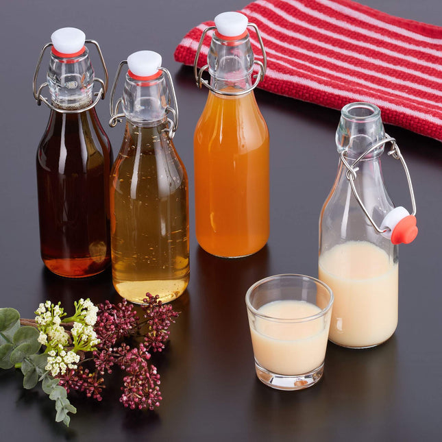 Glass bottles with crimp caps 24-pack