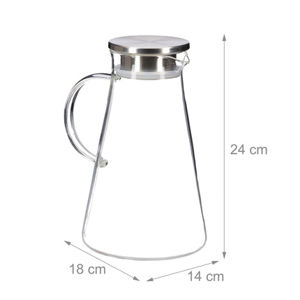 Glass carafe with lid 1.8 litres