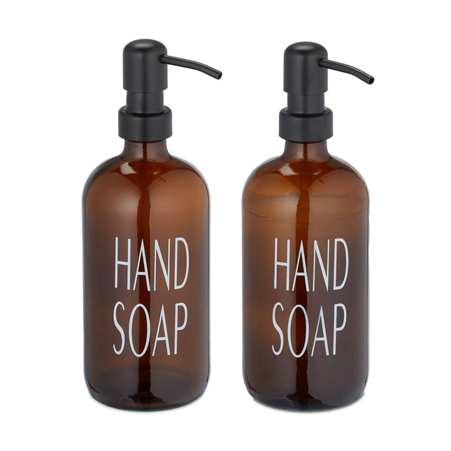 Glass soap container set of 2