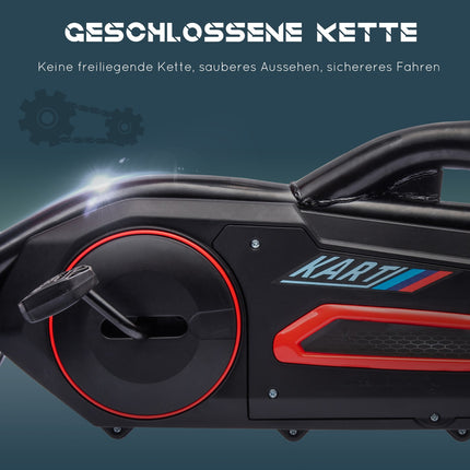 Pedal Go-Kart for children with adjustable seat and handbrake