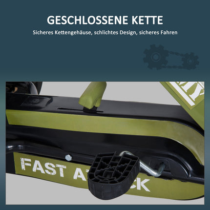 Pedal Go-Kart for Kids, Handbrake, Green, Outdoor Fun