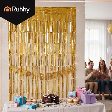 Gold Foil Self-Adhesive Curtain, 100x200cm