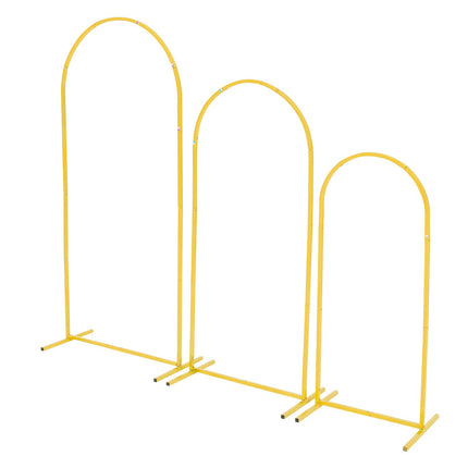 Gold Metal Arch Backdrop Stands, Set Of 3, 1.2–1.8 m