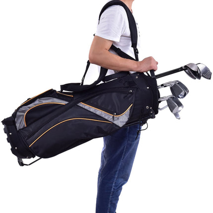 Golf Bag 9-Inch Nylon, Black, Lightweight, Travel-Friendly