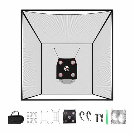 Golf Batting Cage Net 10x10x10 Ft, Targets Included