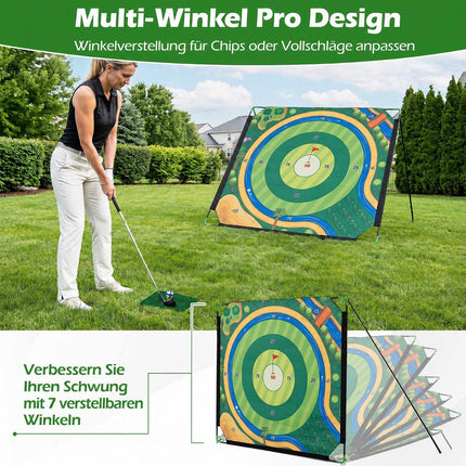 Golf Chipping Game Set with Adjustable Clubs, 24 Balls