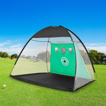 Golf Practice Net 10x7 Ft, Targets, Mat And Balls Set