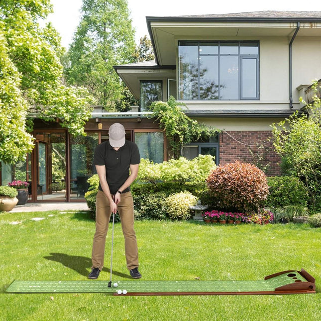 Mata do puttingu w golfie z 3 otworami i automatycznym zwrotem piłki