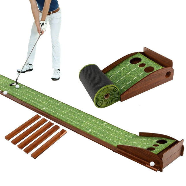 Mata do puttingu w golfie z 3 otworami i automatycznym zwrotem piłki