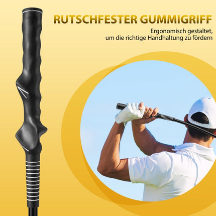 Golf Swing Trainer with Weighted Head, 120cm, Yellow