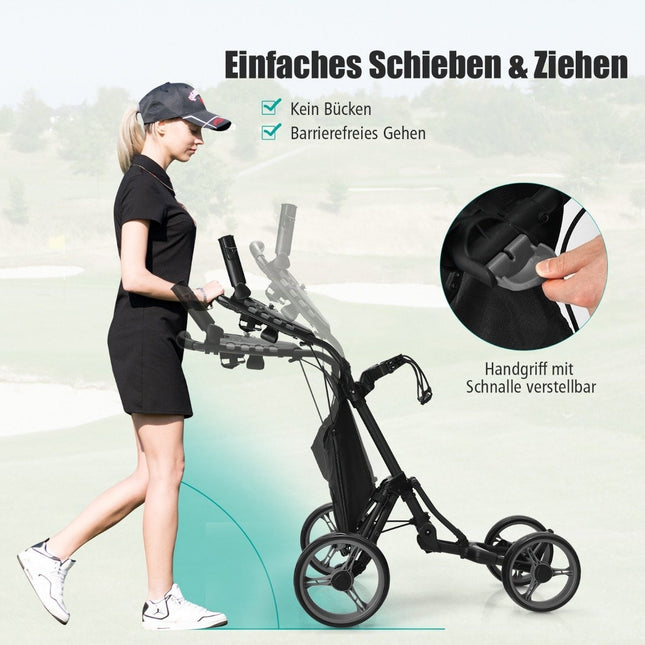 Wózek golfowy 4-kołowy wózek golfowy Wózek golfowy składany wózek golfowy Wózek golfowy wykonany z szarego aluminium