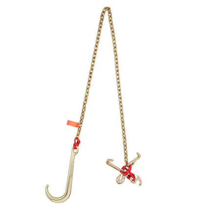 Grade 80 J Hook Tow Chain, 5/16 In x 6 Ft, 5400 lb
