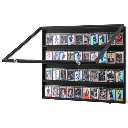 Graded Sports Card Display Case, 36 Slots, Lockable, Wall Mount