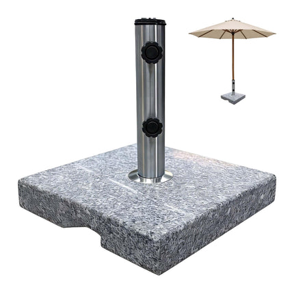 Granite Parasol Base, 24kg – Square, Grey