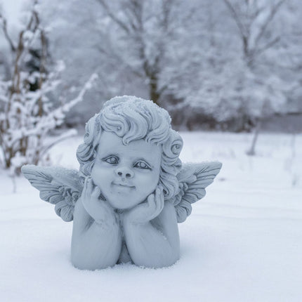Grave Angel Statue, 31 cm, Polyresin, Weather-Resistant