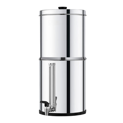 Gravity-Fed Water Filter, 2.25 Gal Stainless Steel, 2 Filters