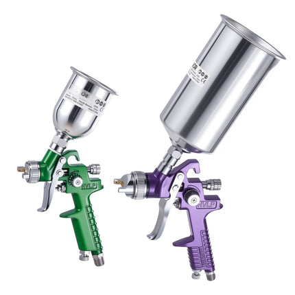 Gravity Feed Paint Spray Gun Kit, 3-Piece, 1.0–1.8mm Nozzles