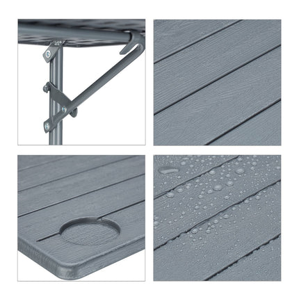Gray Balcony Hanging Table Foldable